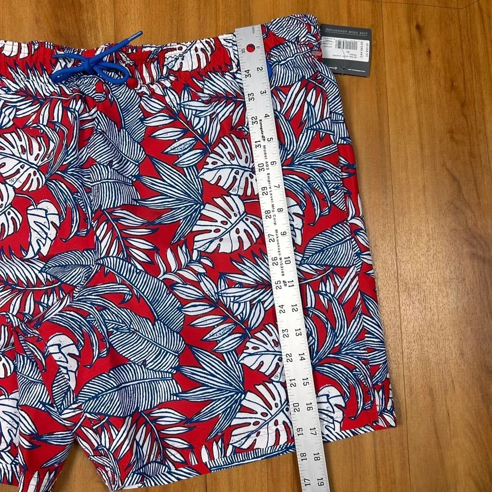 Eddie‎ Bauer Men’s Tropical Red and Blue Swim Trunks Size XL